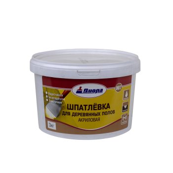 Шпатлевка Завод Диола Д-007 для деревянных полов белая 3 кг